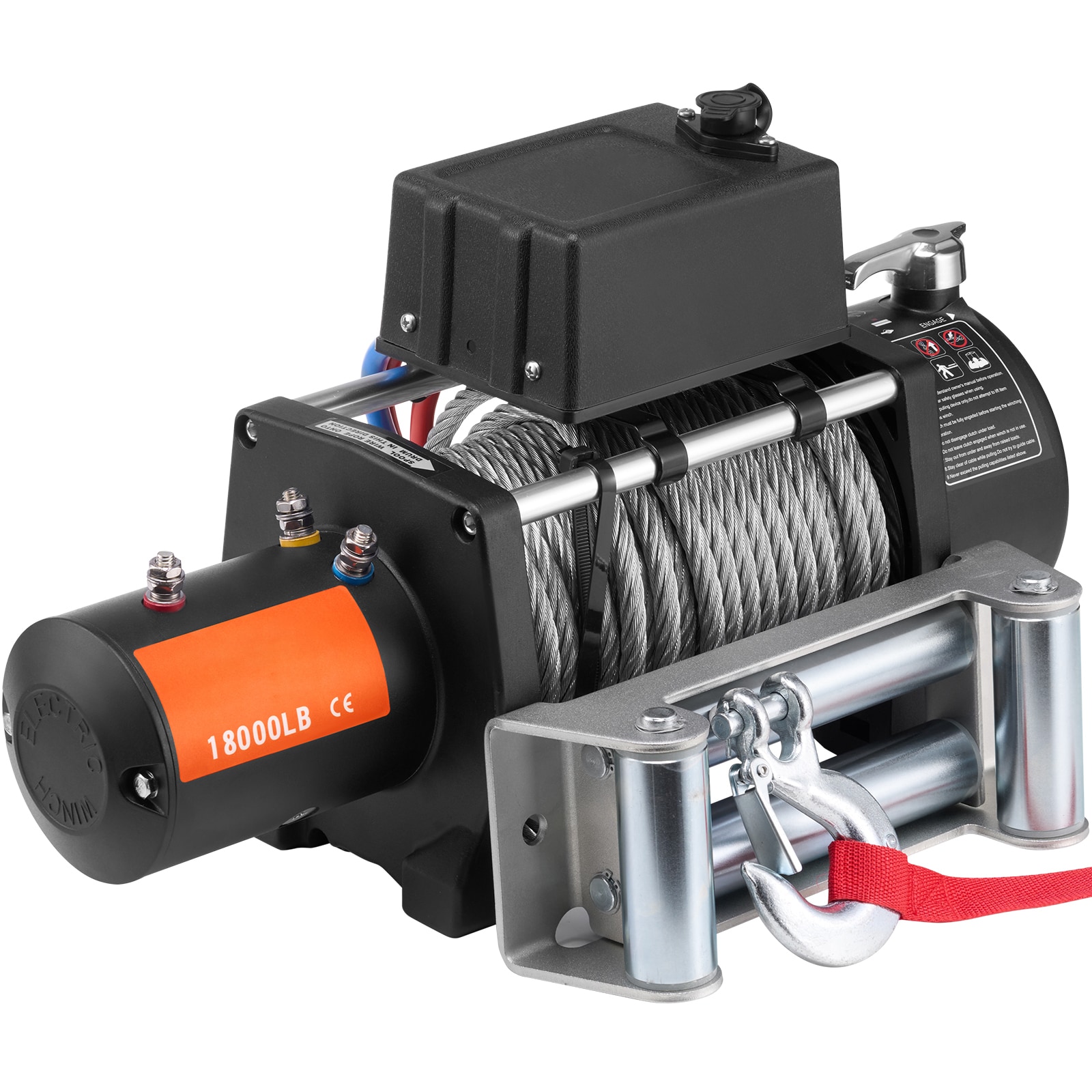 Electric Winch For Truck With Steel Cable And Waterproof Remote_voghion.com